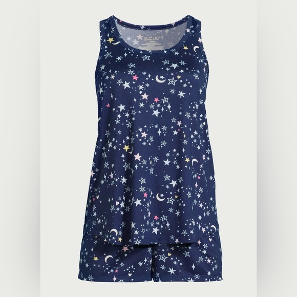 COPY - Joyspun Women's Print Tank Top and Shorts Pajama Set, 2-Piece - Picture 2 of 5